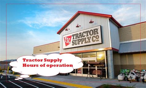 tractor supply hours on sunday